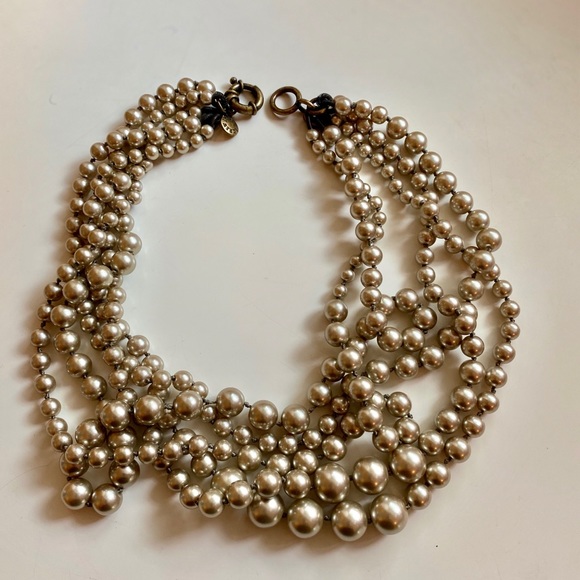 J. Crew Jewelry - J. Crew 5 strand champagne faux pearl necklace